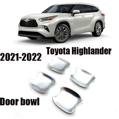 Suitable for Toyota 2021-22 Highlander modified car door handle outer door bowl ABS electroplating decorative frame anti-scratch