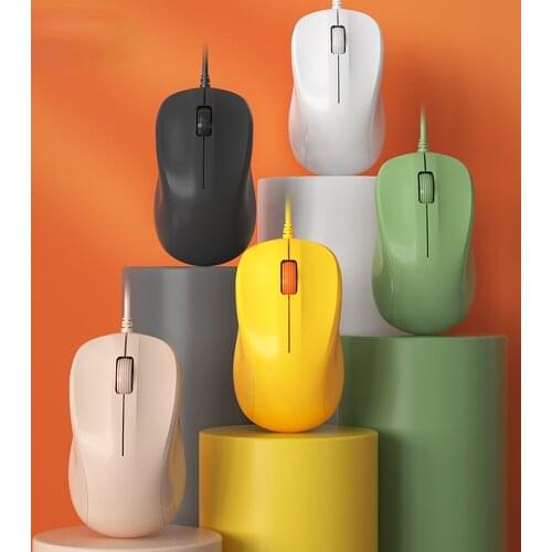 Wired Mute Gaming Mouse Games USB Optical Mause Ergonomic 3 Keys Mice For HP Laptop Computer Notebook PC Pink Girl Woman Mice