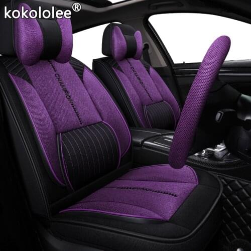 Kokololee fabric car seat cover For lexus nx toyota avensis land rover freelander hyundai solaris ford ranger car seats protect