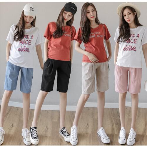 1/2 Length Thin Cotton Linen Maternity Short Pants Summer Fashion Shorts Clothes for Pregnant Women Casual Belly Pregnancy