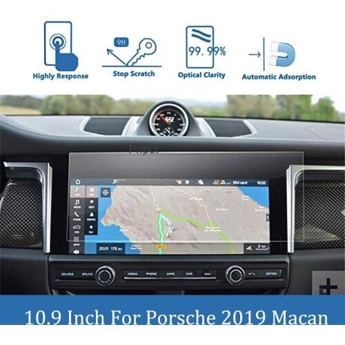 For Porsche Macan 2019 2020 2021 10.9 Inch Car Screen Protective Film Car GPS Navigation Tempered Glass Screen Protector