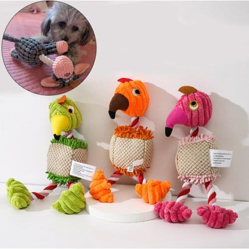 Bird Shape Pet Dog Chew Knot Toys for Small Medium Dogs Squeaky Puppy Toy Durability Dogs Pets Supplies Cleaning Teeth Dog Toy