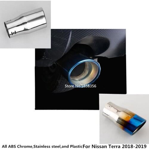 For Nissan Terra 2018 2019 2020 Car Cover Muffler Exterior End Pipe Outlet Dedicate Stainless Steel Exhaust Tip Tail 1pcs
