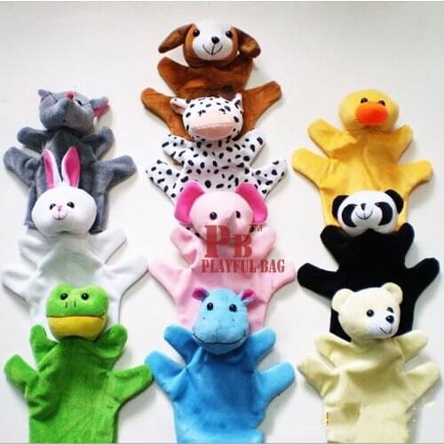 10 animals hand puppets story telling finger puppets plush toys dolls Christmas gifts for children