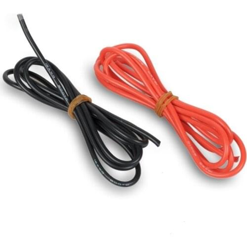 16AWG 2m Silicone Cable Tinned Copper Stranded Wire (1 Meter Red + 1 Meter Black ) Flexible Wire Cable Hot