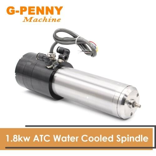 1.8kw Water Cooled Spindle 220v 0.8-0.95N.m ATC Spindle Motor Automatic tool change method 10000-60000rpm