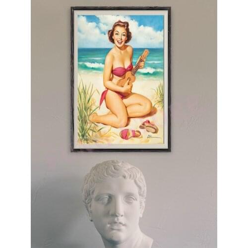 385 Vintage Beautiful Pin-up Girl Classic Picture Custom Silk Poster Home Deco Wall Art Christmas Gift