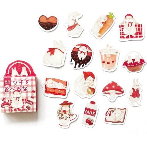 45 pcs/Pack Rabbit Sticker Scrapbook Decoration Stationery DIY Stickers