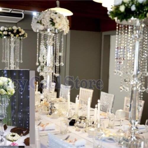 70cm Tall Wedding crystal flower Stand Table Centerpiece