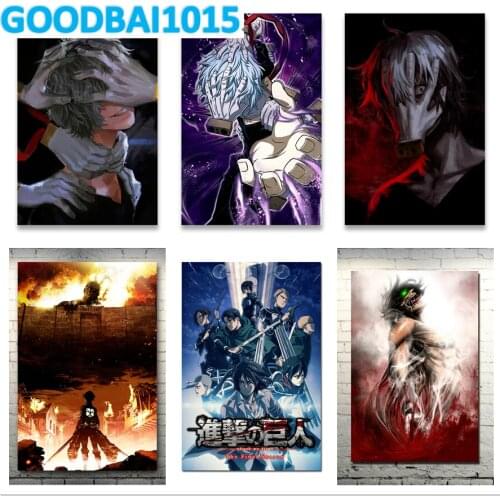 5d Diamond Painting Anime Attack on Titan My Hero Academia Diy Diamond Mosaic Embroidery Full Cross Stitch Kits Home Decor