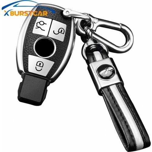 Auto Accessories for Mercedes Benz GLC CLA GLA AMG E C G M R S Class W204 W212 W176 Leather TPU Car Key Fob Case Cover Protector