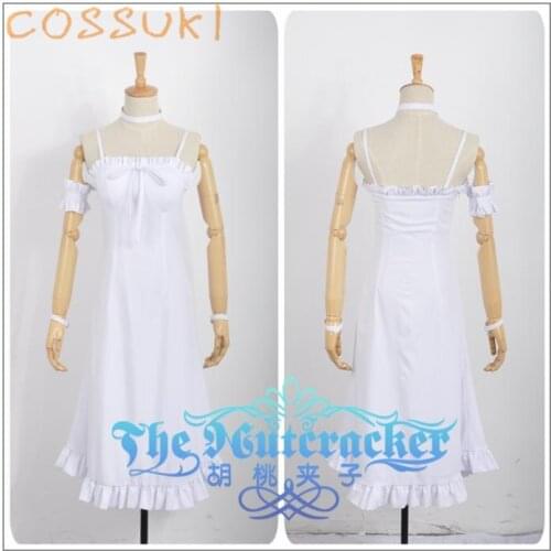 Free Shipping!Puella Magi Madoka Magica Akemi Homura White Dress Cosplay Costume ,Perfect Custom For you