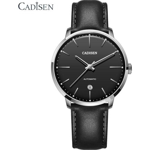 CADISEN Design Top Brand Luxury Automatic Manual Mens Sports Fashion Waterproof Automatic Date Sapphire Mens Mechanical Watch