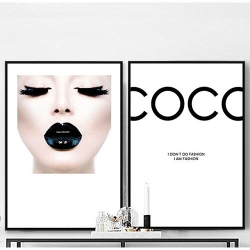 CO Perfume Girl Wall Art Prints Minimalist Nordic Posters Canvas Painting Salon Wall Pictures For Living Room