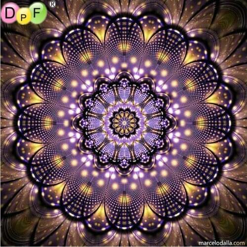 DPF DIY 5D Full Round Diamond Painting Magic Cube Cross Stitch Craft black snow flower Diamond Embroidery Mosaic Home Decor Gift