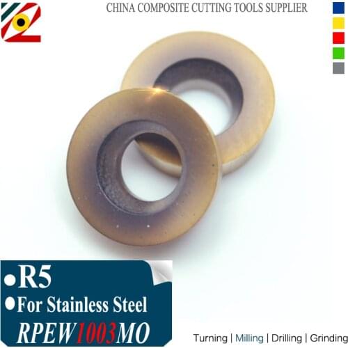 EDGEV Face Milling Carbide Inserts R5 RPMW1003 RPMW 1003 RPEW100 MO EP6350 for Face Mill Cutter EMR Series Tools CNC Machine SS