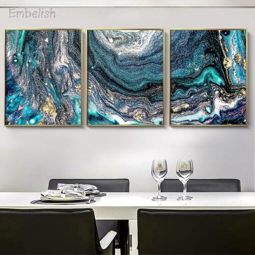 Emeblish New Arrival Beautiful Colorful Golden Paints Nordic Style Modern Home Decor Picture For Living Room HD Canvas Painting