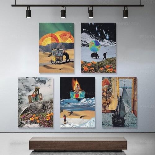 HD Prints night view Planet Earth snow cattle Canvas Painting Poster Home Decoration living room Wall Art Modular Frame Pictures