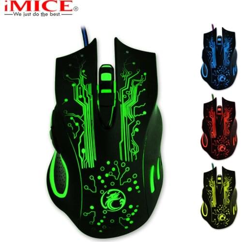 IMice 6 Buttons Gaming Mouse LED Optical USB Wired Computer Mouse Cable Mice for Laptop PC Desktop For Pro Gamer CSGO LOL Dota
