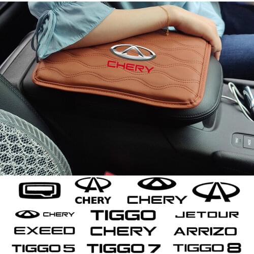 Leather Car Handrest Armrest Box Mats Cover Hand Pillow Pad For Chery Tiggo 5 5x T11 QQ A3 A1 A5 A15 A11 A18 A21 S21 QQ Q21 Q22