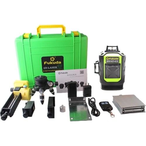 Fukuda 94D-4GX '4D'16lines Green laser Sharp 515NM Beam laser Rotatable Wall and floor laser level(4 dollars coupon