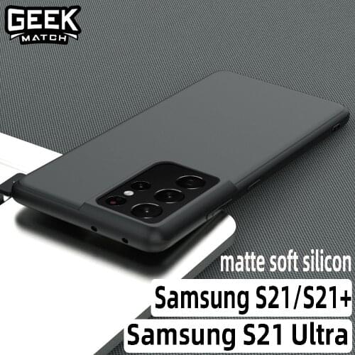 Matte case for samsung s21 ultra case samsung s21+ cover s21 geekmatch anti-knock ultra thin soft back silicon slim sell coque