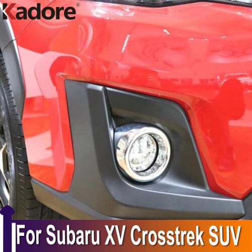 For Subaru XV Crosstrek SUV 2018 2019 2020 ABS Chrome Front Foglight Fog Light Cover Trim Car Protect Accessories