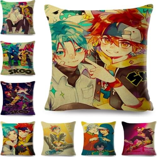 SK8 the Infinity Cushion Cover Decor Cartoon Art Anime Pillowcase for Sofa Home Children Room Polyester Pillowcase 45x45cm