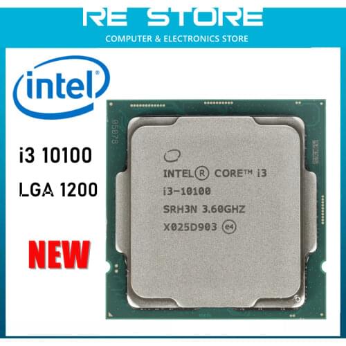 Intel Core i3 10100 3.6GHz 4-core 8-thread CPU processor L2 = 1M L3 = 6m 65W LGA 1200