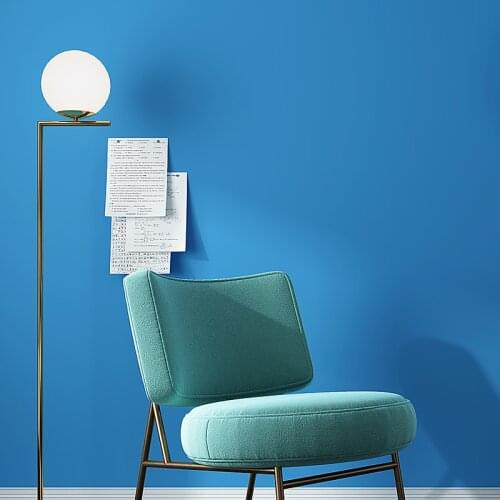 Modern Plain Solid Color Blue Wall Papers Home Decor Non Woven Wall Mural for Bedroom Living Room Store Walls Papel Contact