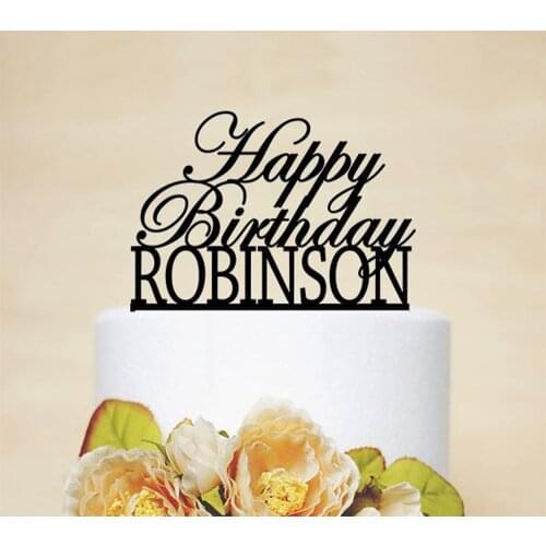 Happy Birthday Cake Topper,Personalized Cake Topper,Acrylic Topper Decoration Supplies , Birthday Party Cake Topper