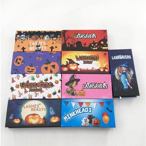 Halloween Eyelashes Packaging Fast Shipping 30pcs/lot for Long 25mm Mink Eyelashes Fluffy Lashes Halloween