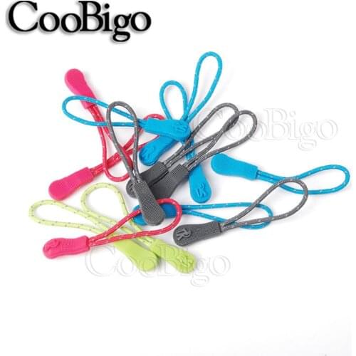 10pcs Pack Zipper Pull Cord Strap Fastener Colorful Camping Outdoor Backpack Gym Suit Garment Bag Parts Accessories Size 56x8mm