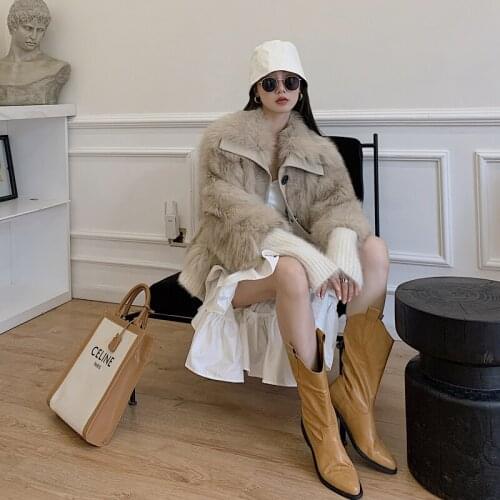 Real Fox Fur Coat Vintage Elegant Female Jacket Womens Coats Autumn Winter Jackets for Women2020 Womens Clothing Casaco Zjt981