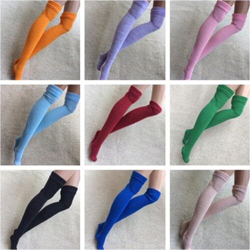 1 Pair Solid Color 1/6 Doll Stocking for Blyth, Momoko, OB, Azone, Barbies Socks 30cm Doll Clothes Accessories