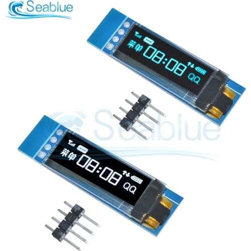 1Pcs 0.91 inch OLED Module 0.91" White/Blue OLED 128X32 OLED LCD LED Display Module 0.91" IIC I2C Communicate For Ardunio 3.3-5V