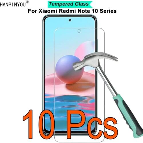 10 Pcs/Lot For Xiaomi Redmi Note 10 10S Pro Max 9H Hardness 2.5D Toughened Tempered Glass Film Screen Protector Guard