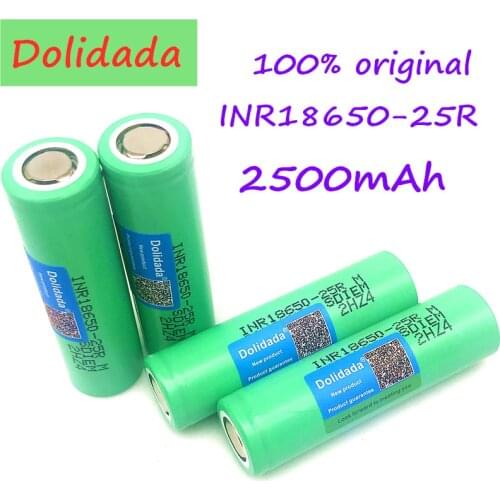 100% Original forSamsung 3.6V 18650 2500mah INR18650 25R 2500mah 20A battery scrapping lithium batteries screwdriver flashlight