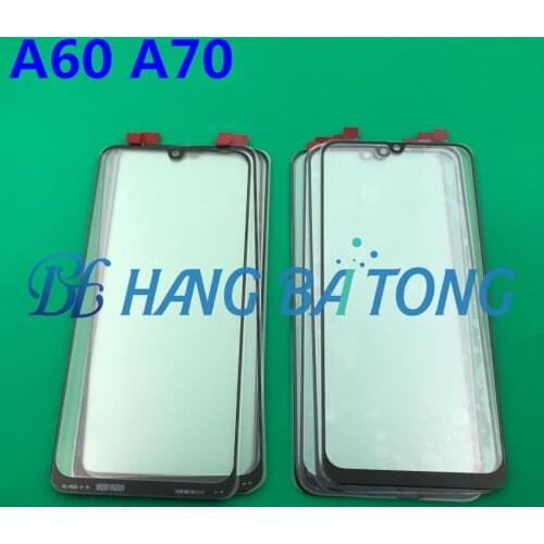 100pcs Original Front Panel Sensor LCD Display Glass Cover Lens For SAMSUNG Galaxy A60 6.3'' A70 6.7'' 2019 Touch Screen glass