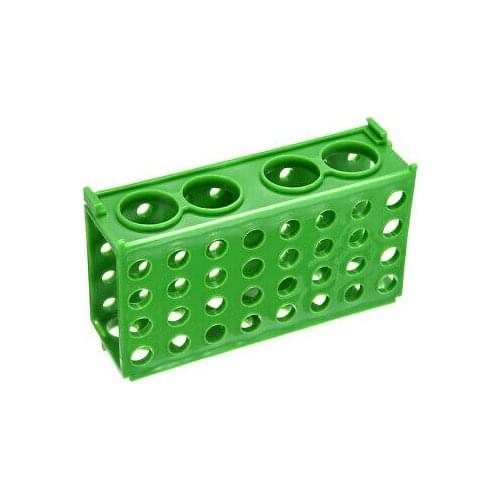 2 Pcs 4 Way Tube Rack Polypropylene 80-Well Green for 1.5ml, 10ml, 15ml, 50ml