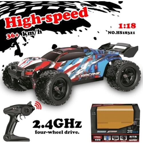 2020 2.4G Four-wheel Drive Full-scale RC Car High-speed Off-road Vehicle 36KM/H Kigs Toy