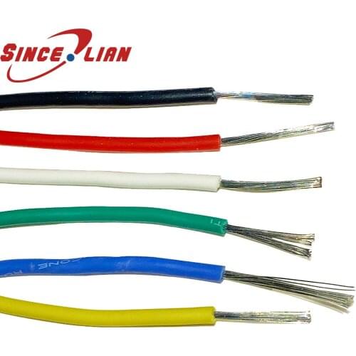 50M UL3239 20 AWG Stranded Wire Flexible Silicone Electrical Wire Rubber Insulated Tinned Copper 3000V High Temperature Line