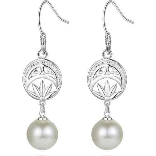 AE807 Wholesale Retro Elements Gorgeous Design Silver Color Earring Crystal Women Lady Wedding Jewelry Free Shipping Cute