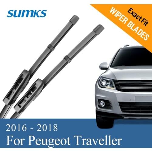 SUMKS Wiper Blades for Peugeot Traveller 26"&19" Fit Bayonet Arms 2016 2017 2018