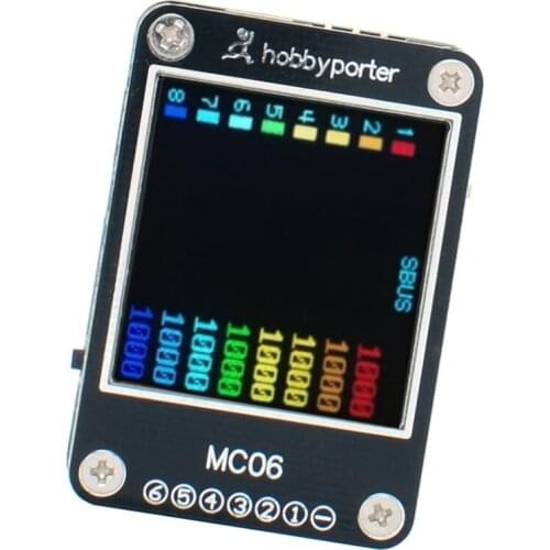 Hobbyporter MC06 2-6S power display battery voltage PPM SBUS DSM2 receiver signal detector MC06