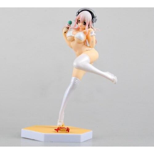 Kawaii Supersonico Anime Action Figure PVC Toy New 16cm Cute Virtual Idol Swimsuit Ice Cream Sexy Dolls Room Decor Gift for Boys