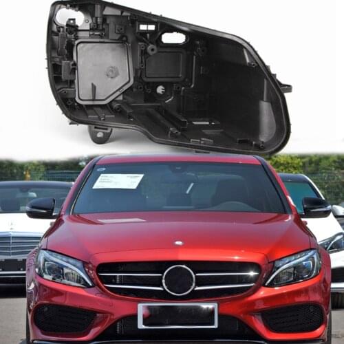 W205 shell Front headlight cover black base Headlight back shell for Mercedes-Benz C Class W205 C180 C200L C260L C280 C300 2015