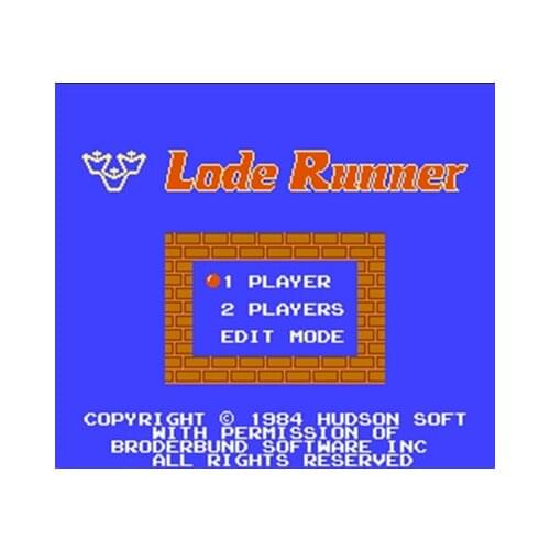 Lode Runner 60 Pin Game Card Customized For 8 Bit 60pins Game Player