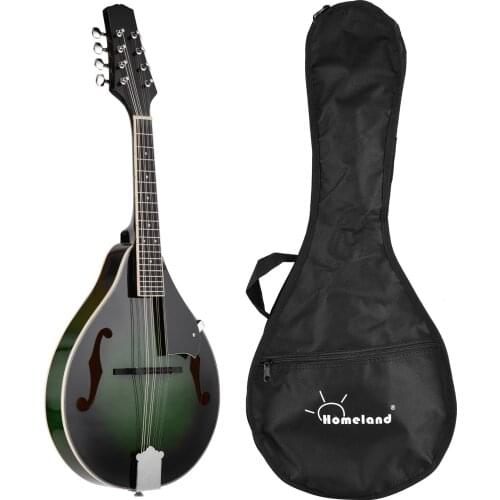 Mandolin A Style 8-String Basswood Body Engineer Wood Fingerboard Adjustable String Instrument for Benginners with Storage Bag