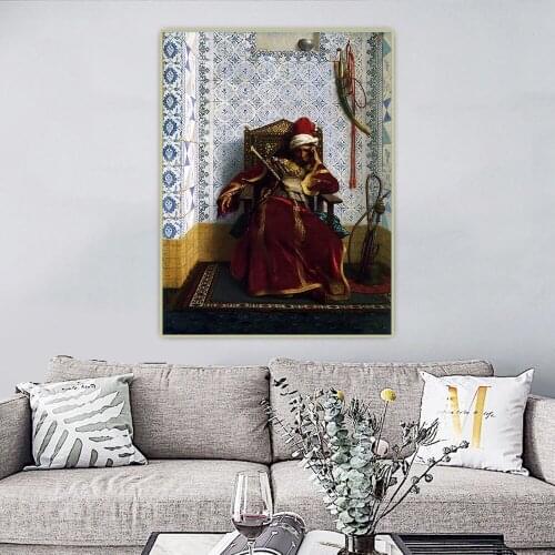 Markos Botsaris by Jean Leon Gerome Canvas Art Oil Decorative Painting Aesthetic Picture Wall Decor Home Living Room Decoration